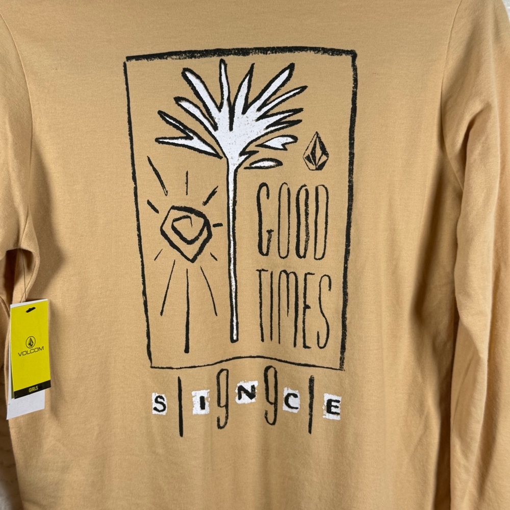 Volcom Kids Beige Long Sleeve Tee. Size large. Cool 😎 - Picture 9 of 9